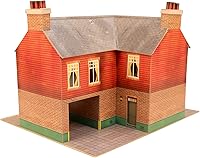 Vista 3 de O Gauge 0.276 in Escala 1:48 Modelo Ferrocarril Edificio Cartón Esquina INN Kit CityBuilder