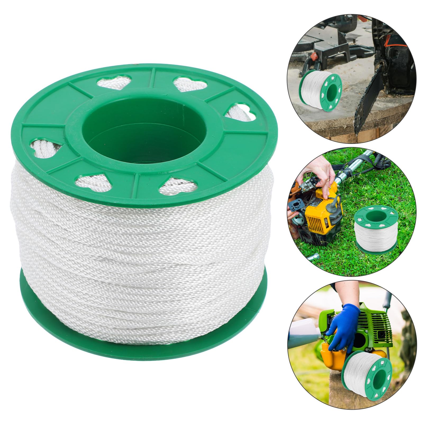 TOYANDONA 1 Rollo Cuerda de Arranque de reemplazo del cordón Tirador de Cuerda de Arranque de Motosierra cortacésped Cable de Arranque Cuerda para Tirar Nylon Green