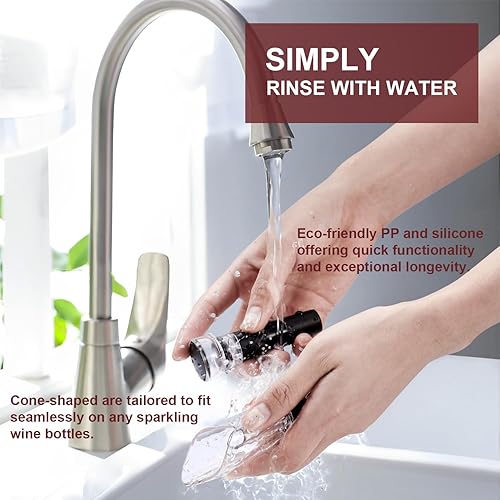 Miniatura 6 de STEETURE Aireador de vino vertedor y tapón de vino bomba de vacío, decantador de vino con aireador sabor mejorado ramo de burbujas mejoradas,