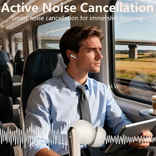 Miniatura 2 de Airdopes 141 Auriculares inalámbricos Bluetooth 5.4 con cancelación activa de ruido, tiempo de reproducción de 60 horas, llamada clara ENC, conexión