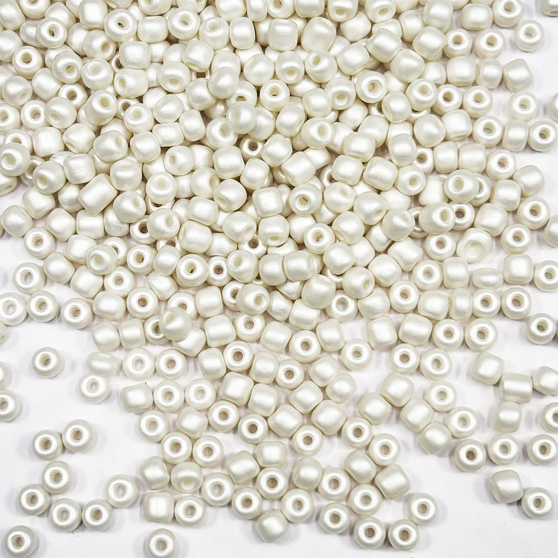 Pearl Color 4mm Seed Beads for Jewelry Making 110 Grams About 1600pcs,6/0 Glass Craft for Making Earrings, Bracelets, Pendants, Waist Jewelry, DIY Handmade Seed Beads (Pearl Color) — image 1