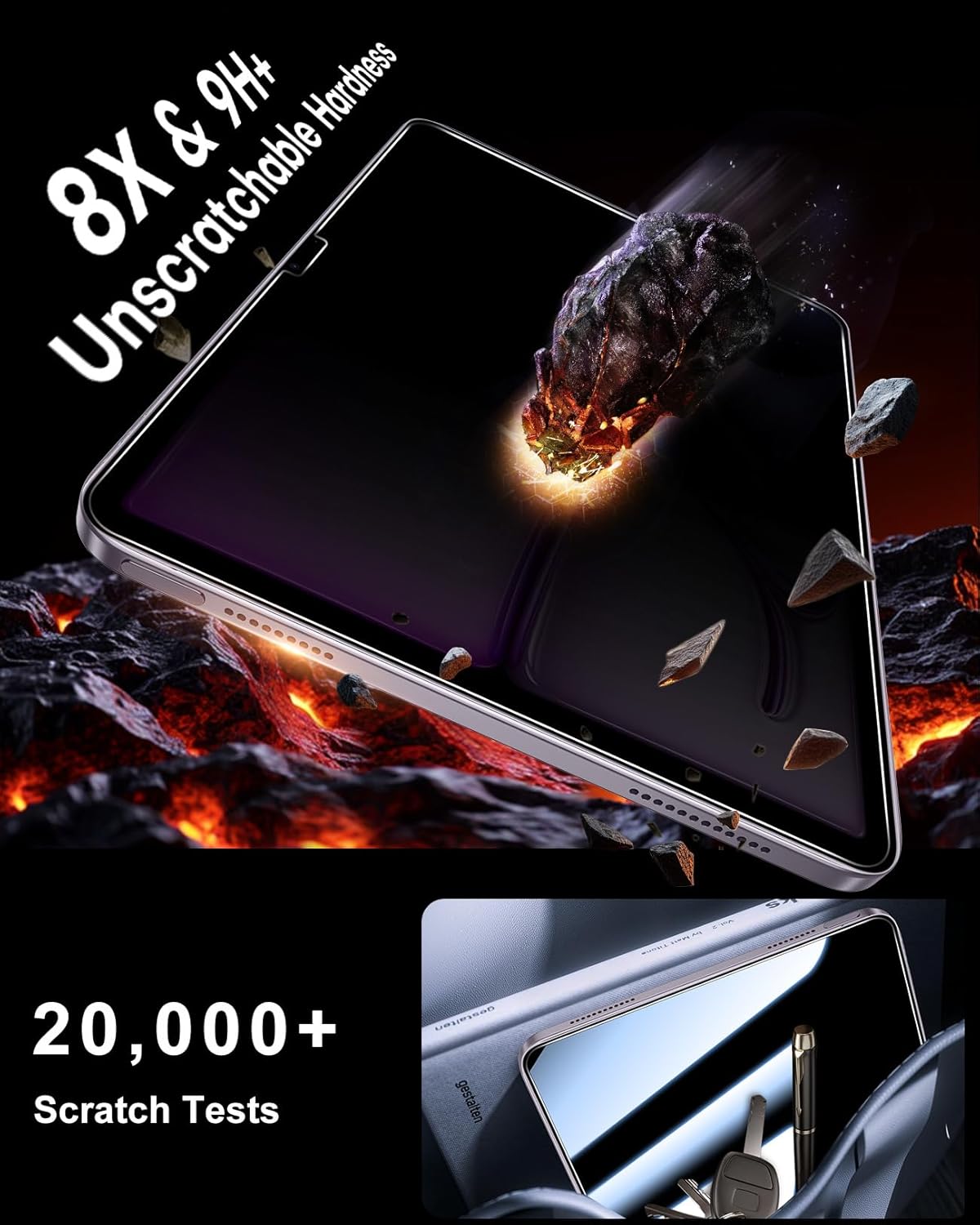 SPARIN 2 Pack 360° Privacy Screen Protector for iPad Air 13 Inch M4/M3/M2 (8th/7th/6th Generation, 2026/2025/2024), Military-Grade 4 Way Anti-Spy Tempered Glass with Auto Application Tray, Shockproof
