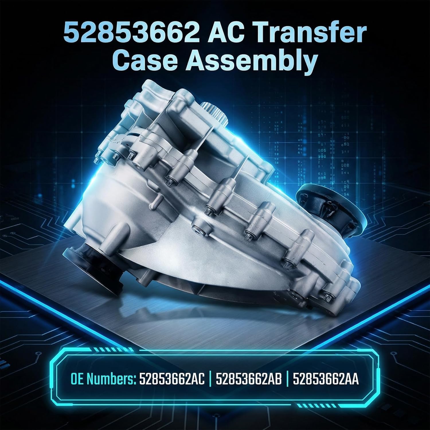 Transfer Case Assembly 52853662AC for 2011-2013 Jeep Grand Cherokee & Dodge Durango 3.6L Single Speed Quadra-Trac I 4WD, Replaces 52853662AB 52853662AA