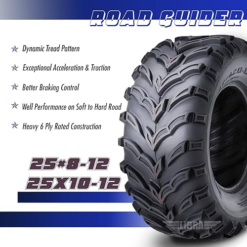 Miniatura 2 de Juego de 4 neumáticos ROADGUIDER ATVUTV 25x8-12 delanteros 25x10-12 traseros 6PR 10272273