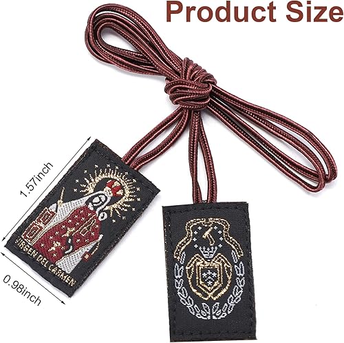 Miniatura 2 de Escapularios Catolicos,Pack de 3 Escapulario de la Virgen del Carmen, Escapulario Marrón Hecho a Mano de Nuestra Señora del Monte