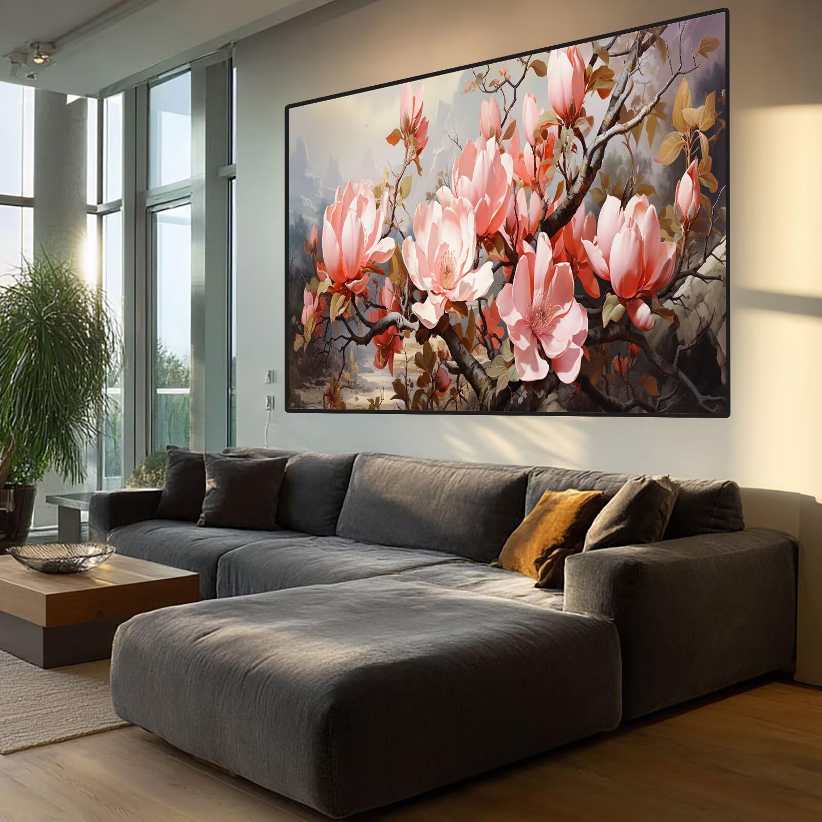 Magnolia Diamond Art Flower Diamond Painting Arts and Crafts dla dorosłych, zestawy do malowania diamentami 5D, dorosłych, Crysta, haft krzyżykowy, zestaw do haftowania DIY dla początkujących