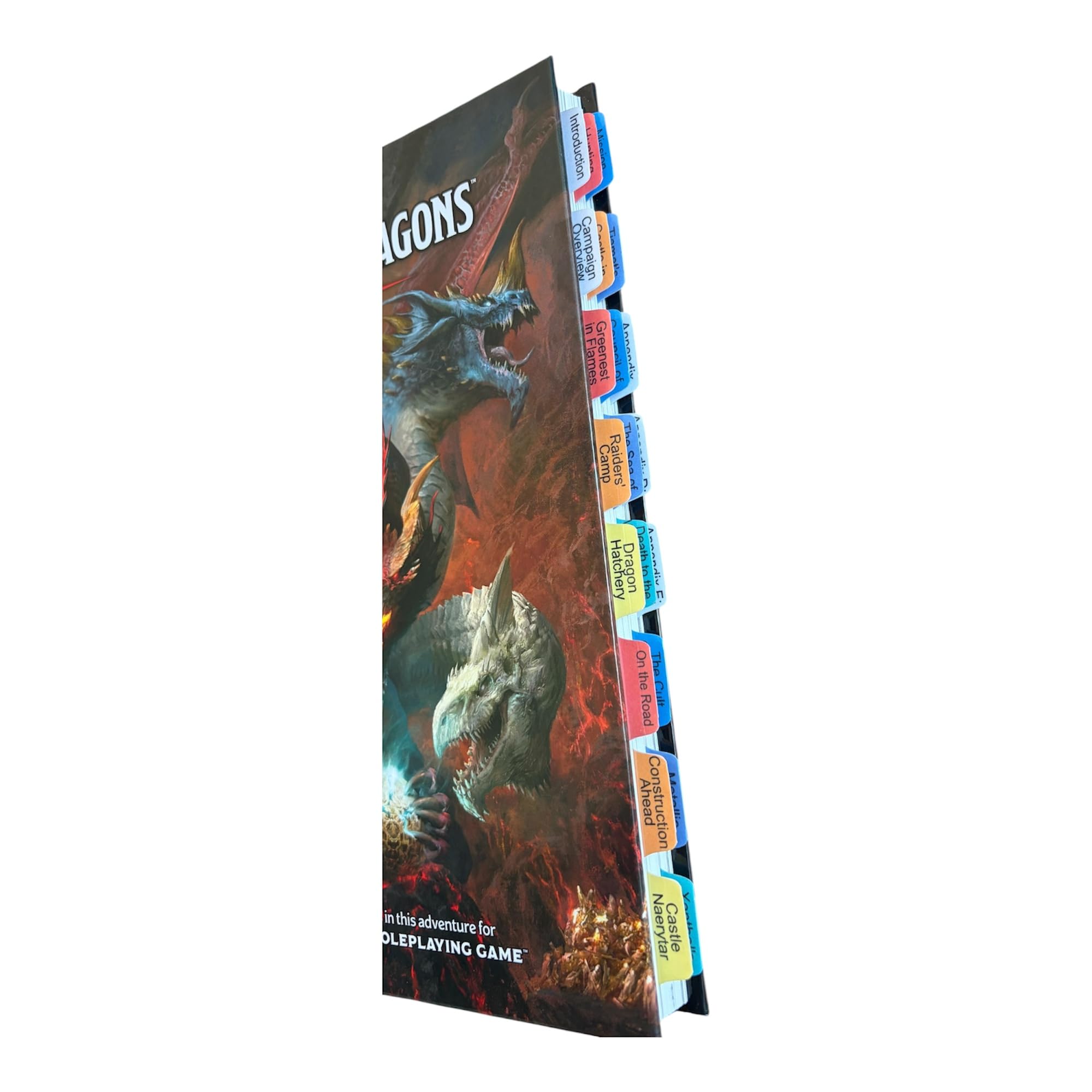 Book Tabs for Dungeons & Dragons Tyranny of Dragons (D&D Advanture Book). Laminated, Durable, Color-Coded Repositionable Tabs (Book not Inlcluded) — image 1