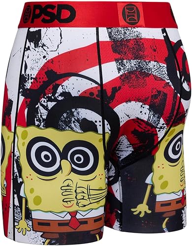 Miniatura 2 de PSD Calzoncillos tipo bóxer para hombre Bob Esponja, paquete de ropa interior de longitud estándar y individual, calzoncillos tipo bóxer