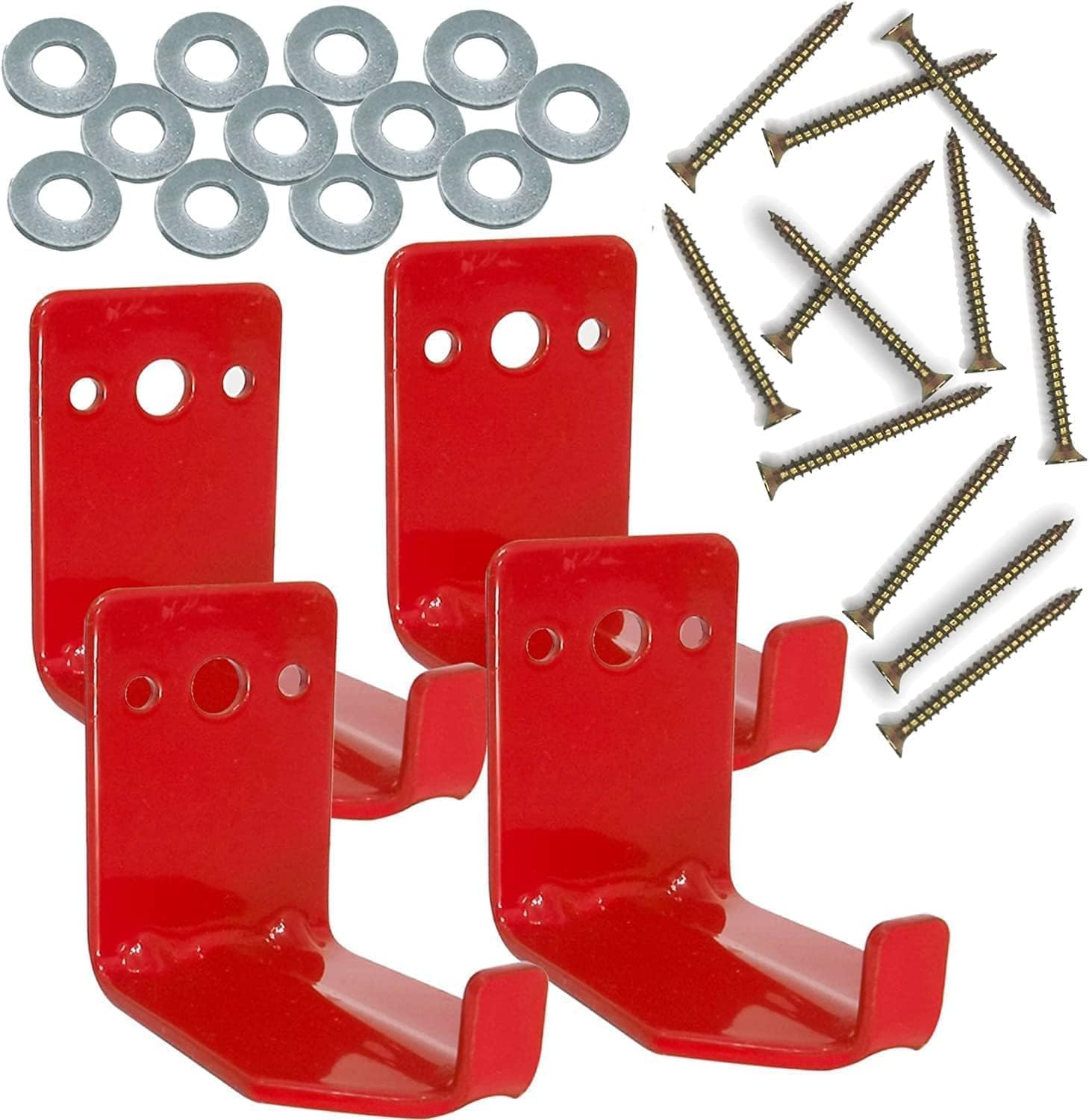 THE WHITE SHOP 4PCS Fire Extinguisher Mount, Fire Extinguisher Wall Bracket, Home Fire Extinguisher Brackets Adjustable Fire Extinguishers for The House 40LB Fire Extinguisher Bracket Screws - Firepla