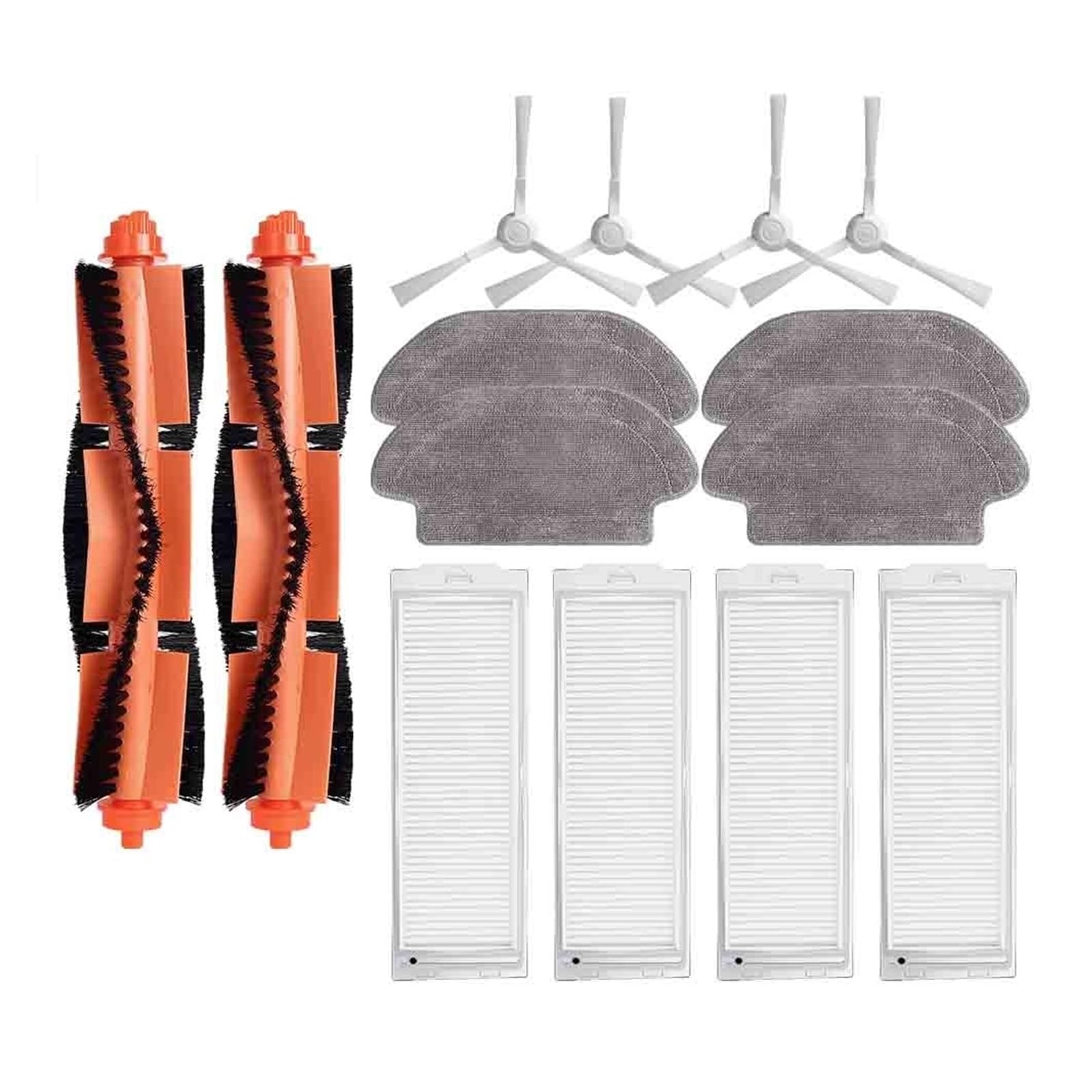 Accesorios de fregona con Filtro de Cepillo Lateral Principal, compatibles con Xiaomi Robot Aspirador Mop P, Pro, 2S, S10, S12, Viomi V2 Pro, V3, SE(Dark Khaki)