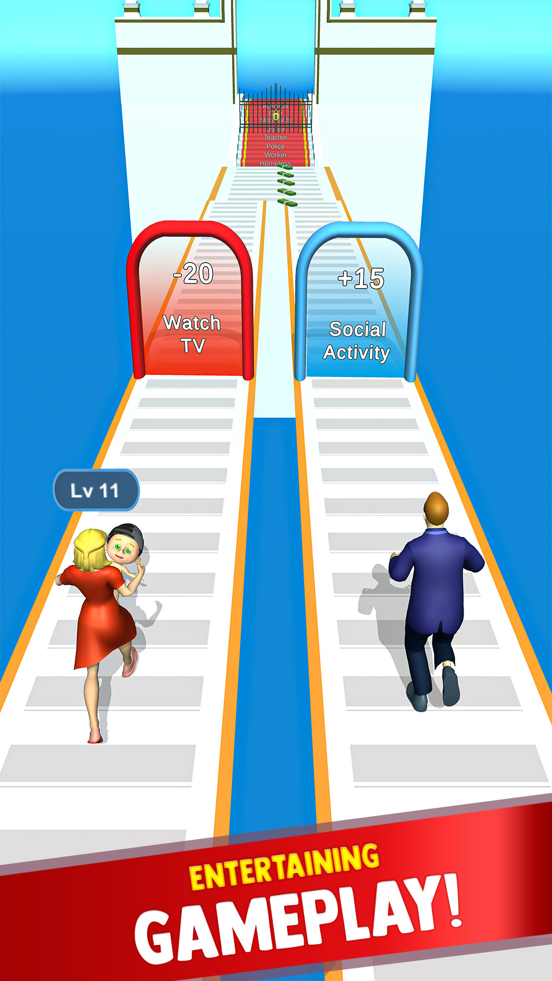 Parents Future Run! Baby Career Runner Race 3D Get the Baby a Good Future Runner Parenting