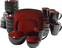 Vista 14 de Gibson Elite Soho Lounge - Juego de vajilla (16 piezas), color verde