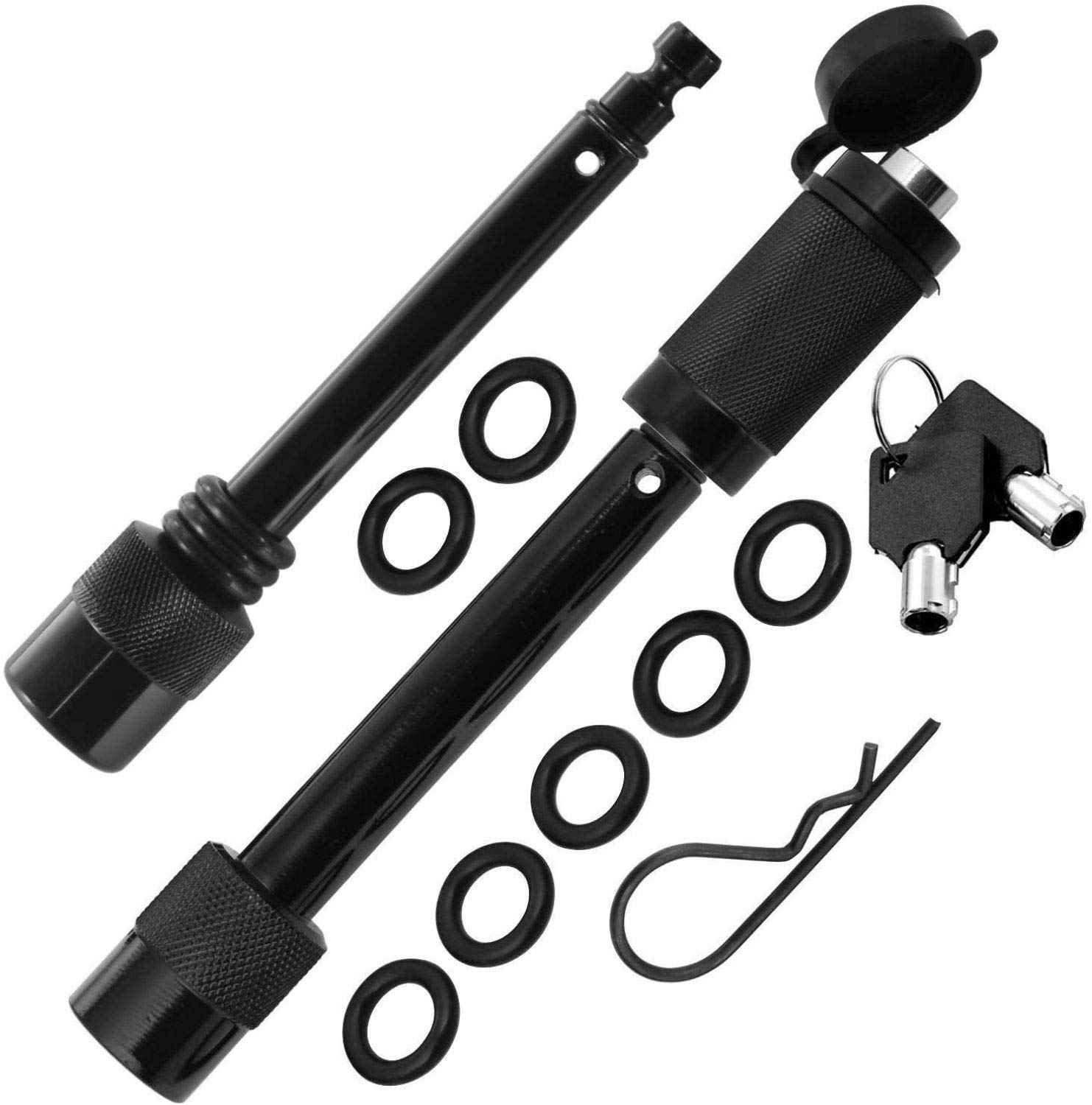 Namvo Trailer Hitch Lock Pin Set 1/2" and 5/8" with One Safety Clip,Ten Anti Rattle O Rings and Two Keys
