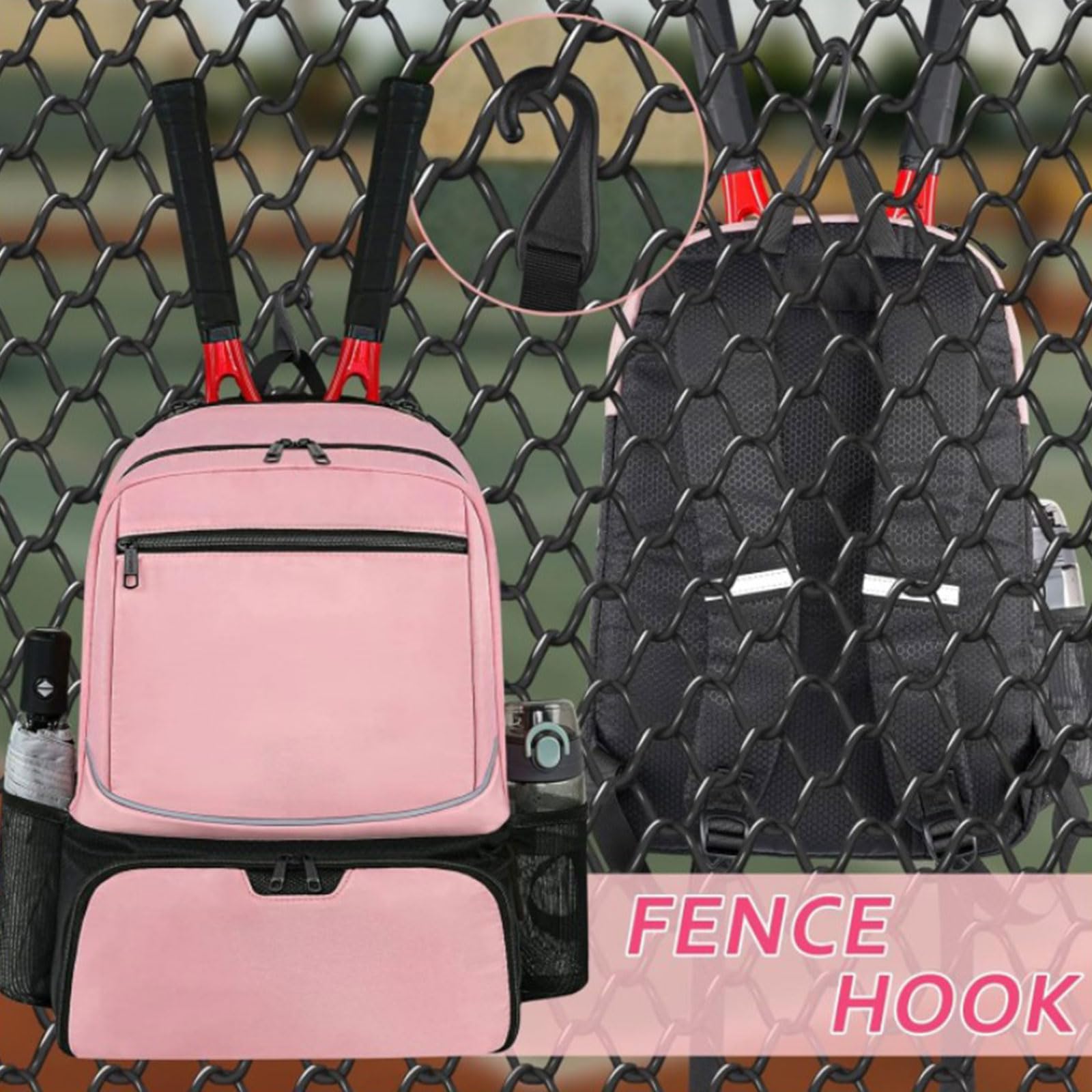 Zaino portatile per racchette da squash, badminton, racchette da tennis, borse sportive regolabili
