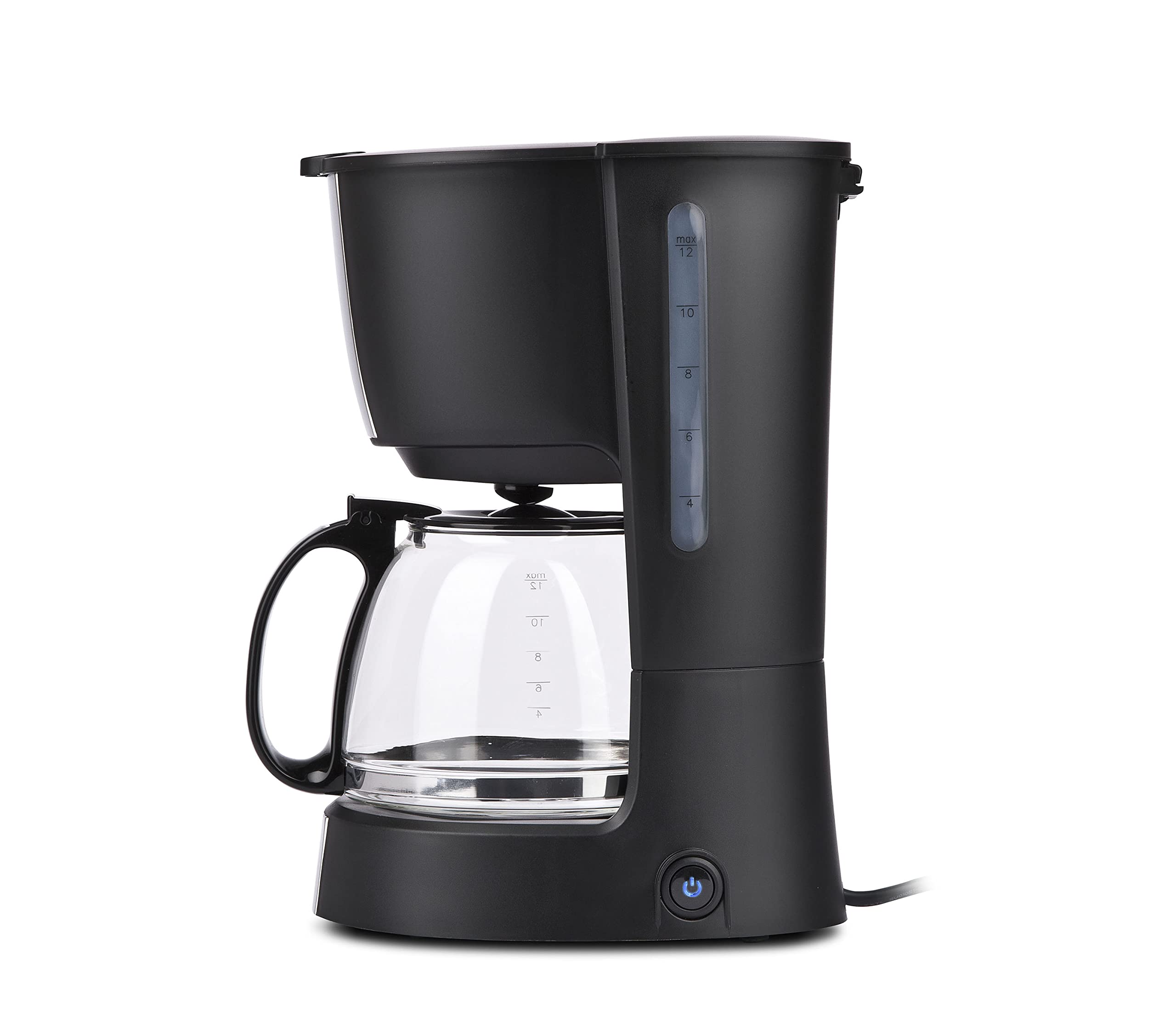 Girmi MC50 Macchina per Caffè Americano, Capacidad 1,2 litri, 900 W, 12 tazze, Caraffa in vetro, BPA FREE, Filtro in nylon, Nero