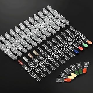 120PCS Magnetic Nail Color Display Tips,Premium Acrylic False Nail Tips for Gel & Regular Polish, Durable, Easy to Color,Perfect for Nail Practice & Professional Use