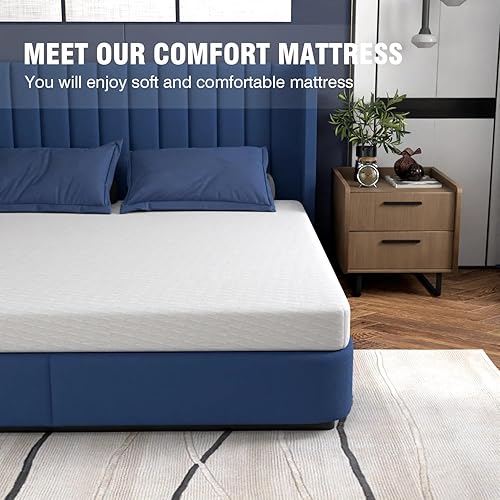 Miniatura 7 de Colchón King de espuma viscoelástica de 5 pulgadas con certificado CertiPUR-US para sueño fresco y alivio de presión, colchón de firmeza media con