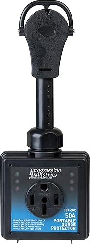 SSP-50X Protector contra sobretensiones RV - Adaptador RV de 50 amperios a 30 amperios - Analizador de circuitos Protector de sobretensiones