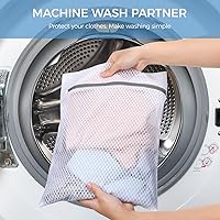 Vista 6 de BAGAIL Bolsas de lavandería de malla para ropa interior y prendas delicadas, juego de 3 piezas (Miel, 1S, 1M, 1L)