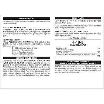 Fertilome 10645 Root Stimulator and Plant Starter Solution, 32-Ounce Pack of 2