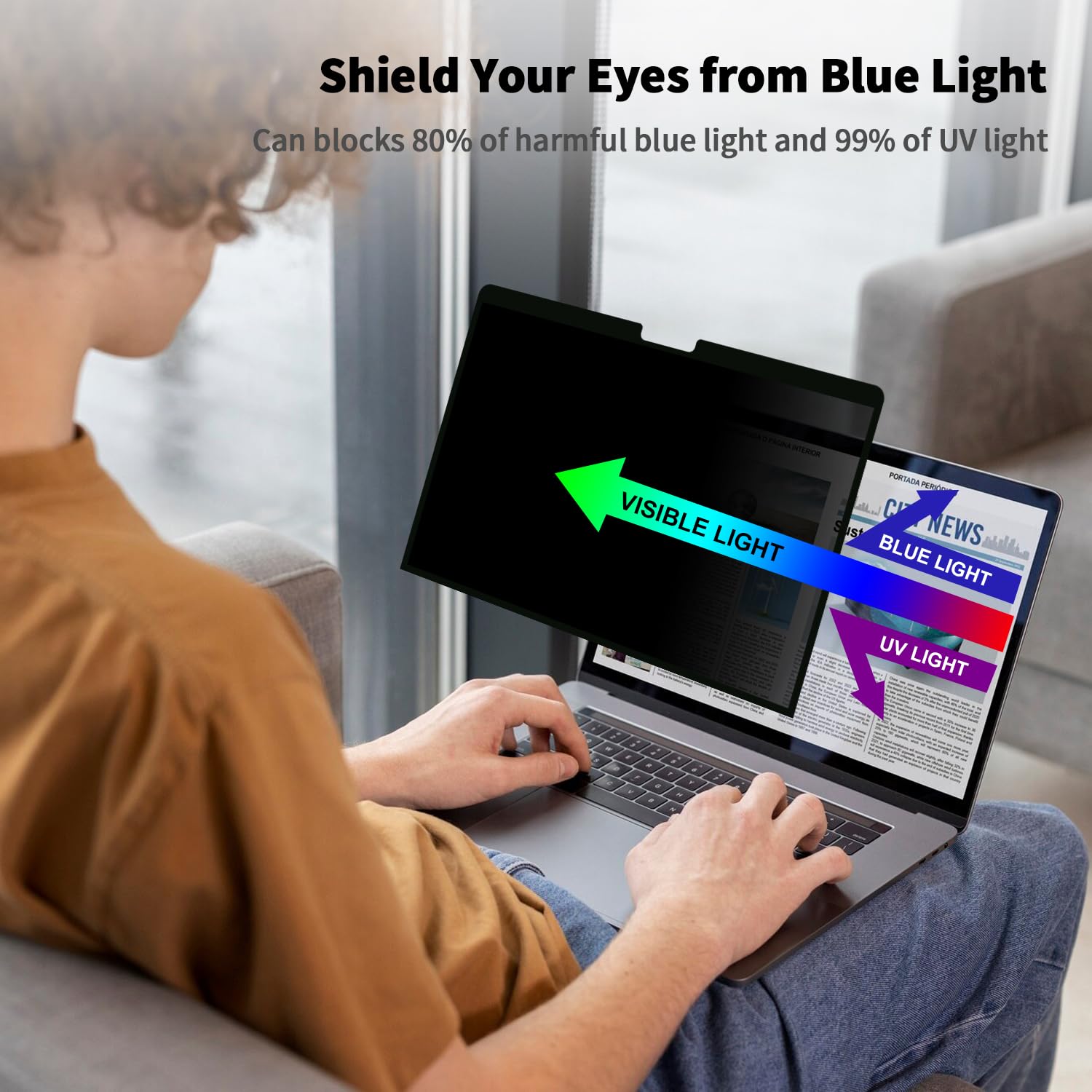 360° privacyfilter voor MacBook Air 13,6 inch M4 2025 / M3 2024 / M2