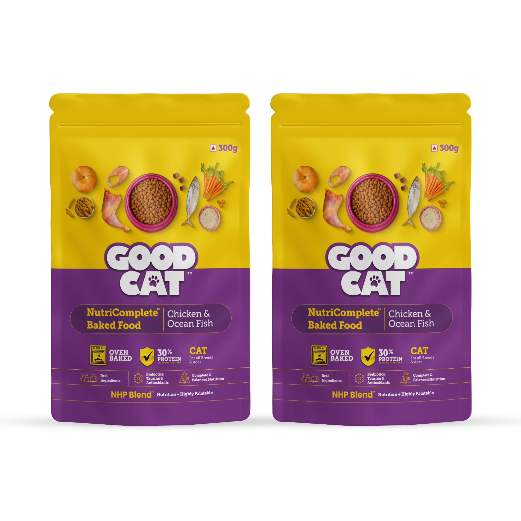 Good Cat Dry Cat Food | Made with Real Chicken & Ocean 4 Fish Cat Food | 600 g | Healthy Gut | Human Grade Ingredients | High Palatability | Tuna, Salmon & Mackerel | Essential Taurine for Vision-image-3