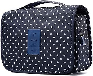 Travel Toiletry Bag, YYGOJOY Hanging Wash Bag Makeup Cosmetic Organizer Bags, Portable Hanging Toiletries Bags for Men Women Girls Waterproof Multifunctional, Polka Dots, Travel Toiletry Bag