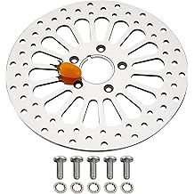 11.5''Front Brake Rotor for Harley Davidson Touring Sportster Dyna and Early Super Glide Softail Great Performance Superior Heat Dissipation Brake part, Mirror-Polished Stainless Steel Rotors