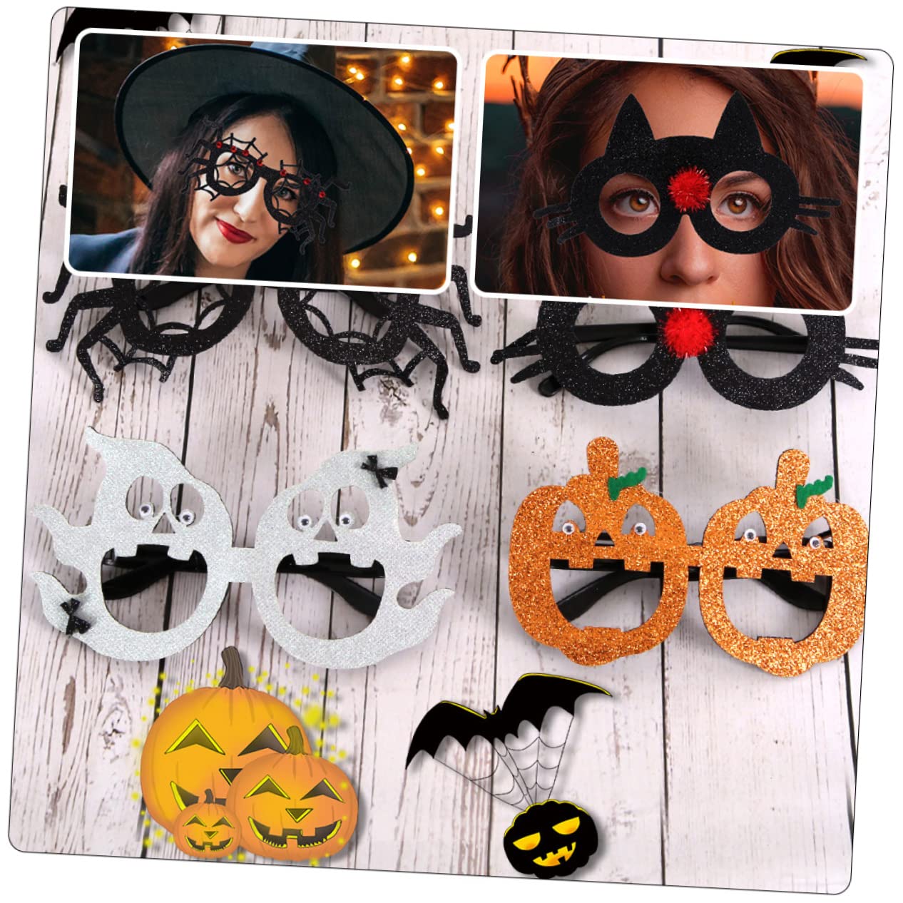 LIFKOME 20stücke Halloween Brillen Mit Lustigen Motiven Für Halloween Partys Leicht Und Bequem Aus Sicherem Material Gefertigt Für Erwachsene