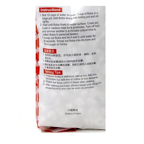 Miniatura 8 de Perlas de tapioca Boba negra E-Fa para té de burbujas, listas en 5 minutos, boba masticable, cobertura de postre té con leche caliente o fría, 2.2