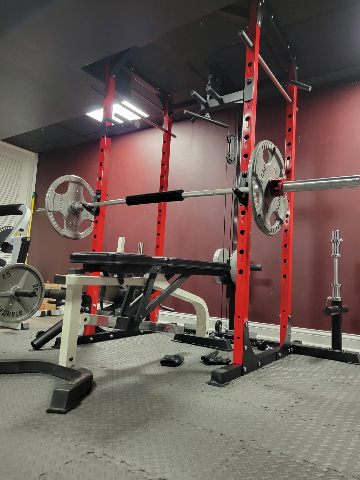 $63/mo - Finance Mikolo Power Cage, Power Rack with LAT Pulldown, Multi ...