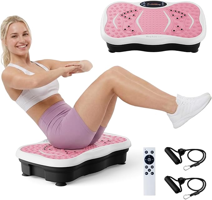 Hophorse Fit Vibration Plate with Resistance Bands and Bluetooth