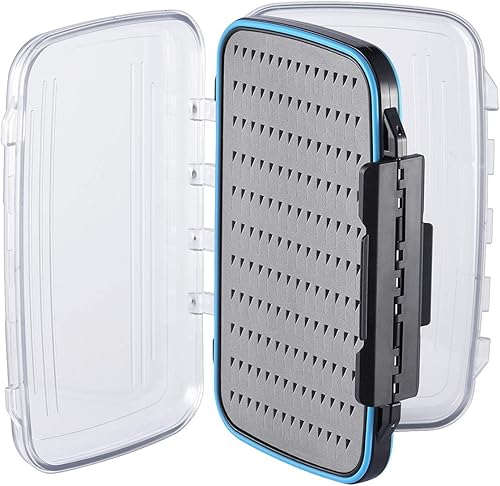 Miniatura 7 de Gonex Cajas de pesca con mosca para cajas de jig de pesca con mosca de dos caras, caja de pesca con mosca impermeable y ligera, tapa transparente