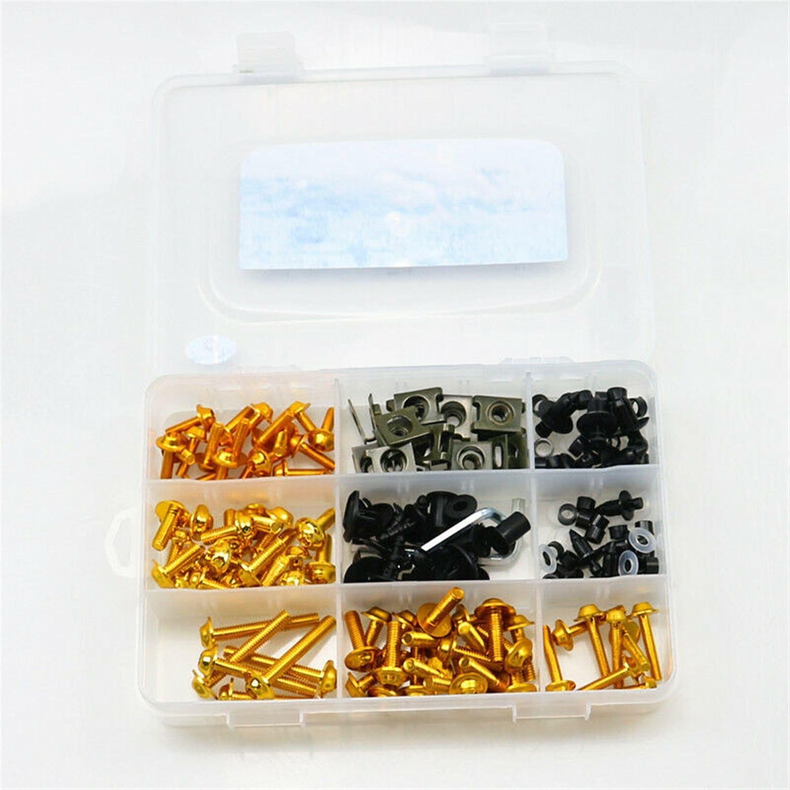 Vite sostituita Kit Di Bulloni Per Carenatura Per Motocicletta Sportiva Set Viti Per Clip Fissaggio Del Corpo(Gold)
