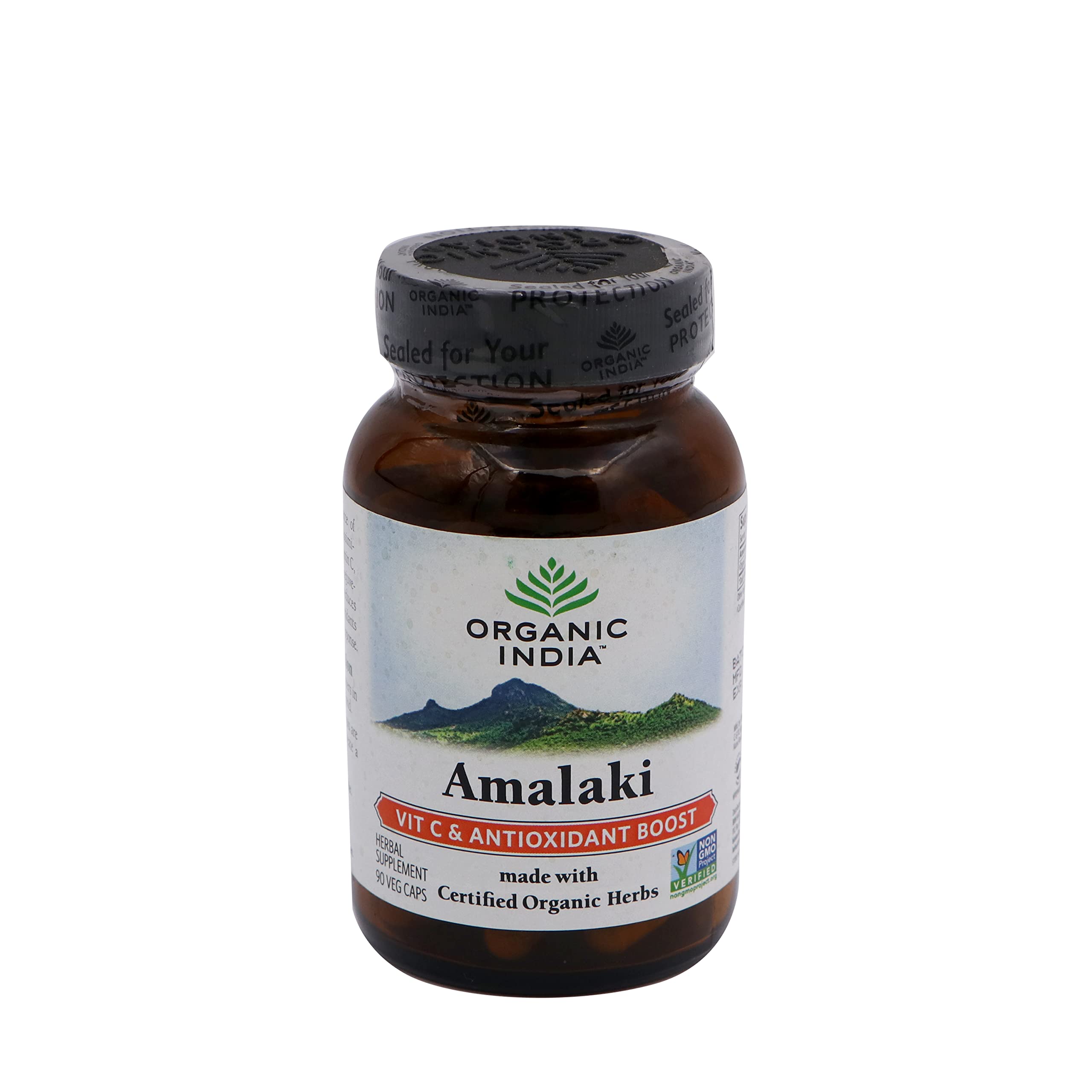Organic India Amalaki Herbal Supplement, Immune Support, Vitamin C, Vegan, Gluten-Free, Kosher, Ayurvedic, Antioxidant, USDA Certified Organic, Non-GMO (90 Capsules)