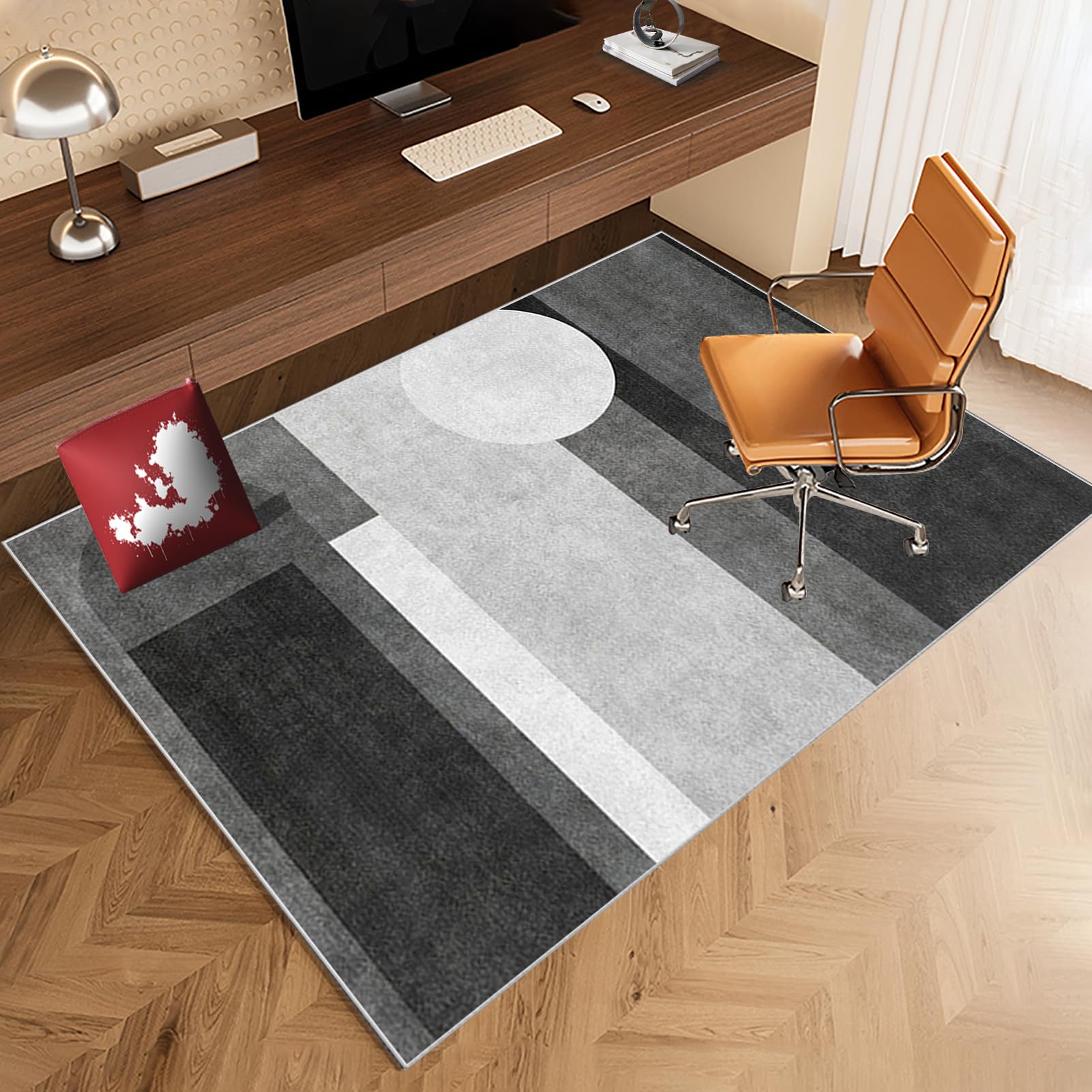 Tapis de chaise de bureau antidérapant 130 x 150 cm résistant aux rayures de roulettes