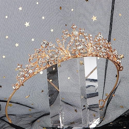 Image of Aprince Tiaras for Girls Princess Crowns for Little Girls Tiaras for Women Girls Crown Wedding Tiara Headband Princess Crown Hair Accessories for Prom Birthday Costume Party Gold Crown