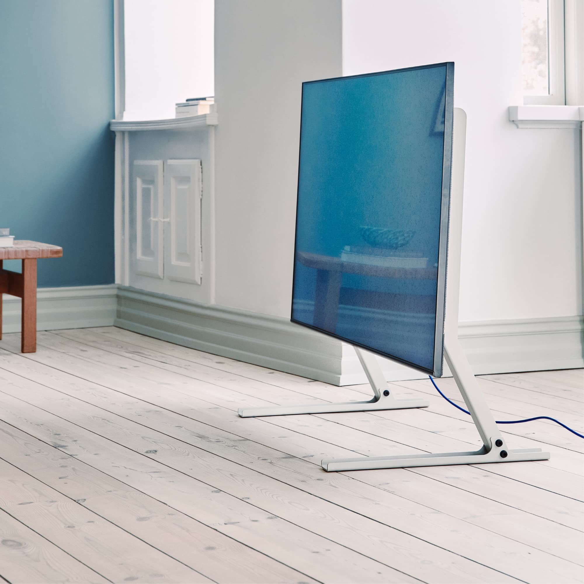 Pedestal Câble d'alimentation 7,5 m (bleu), câble d'alimentation 2 broches, câble TV compatible avec PlayStation et Xbox, câble d'alimentation euro pour appareils froids, câble TV avec prise