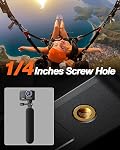 iZEEKER Action Camera 5K30FPS 24MP, 40M Waterproof Underwater Camera with 12M Waterproof Unprotected, 2.2” Touchscreen, 5G WiFi, EIS, Internal 1600mAh Battery and 64GB Storage, Accessories Kit