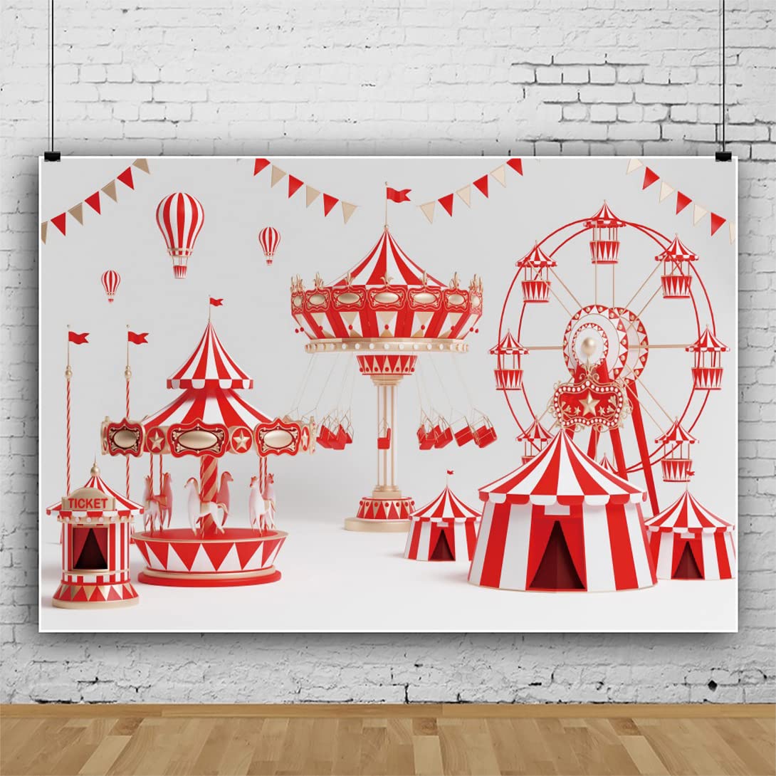 Telón de fondo de circo rosa Carnaval con rueda de la fortuna de carpa de primer fondo para niña, fiesta de cumpleaños, postre, caramelo, pastel, decoración de mesa, decoración de baby Telón de fondo de circo rosa Carnaval con rueda de la fortuna de carpa de primer fondo para niña, fiesta de cumpleaños, postre, caramelo, pastel, decoración de mesa, decoración de baby