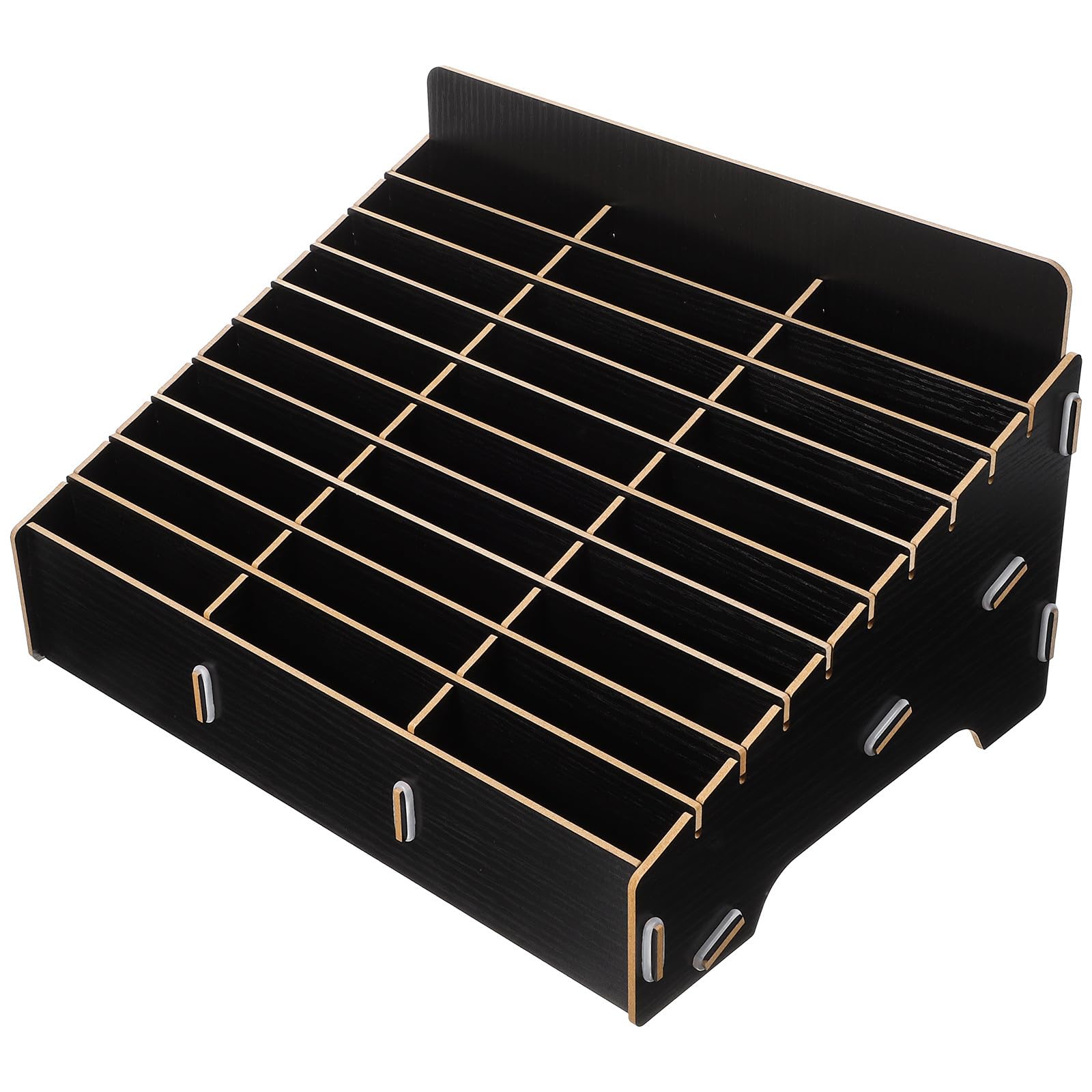 Support de rangement en bois Healvian boîte compartimentée 30 téléphones