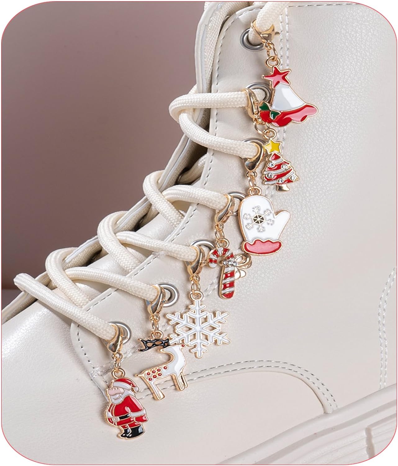 Christmas Theme Shoe Charms,Cute Snowman Reindee Christmas Charm Pendants for Boot Sneakers Shoes Laces Decoration Holiday Accessory for Women DIY Bag Handbags Pants Chain Keychain Handmade Jewelry