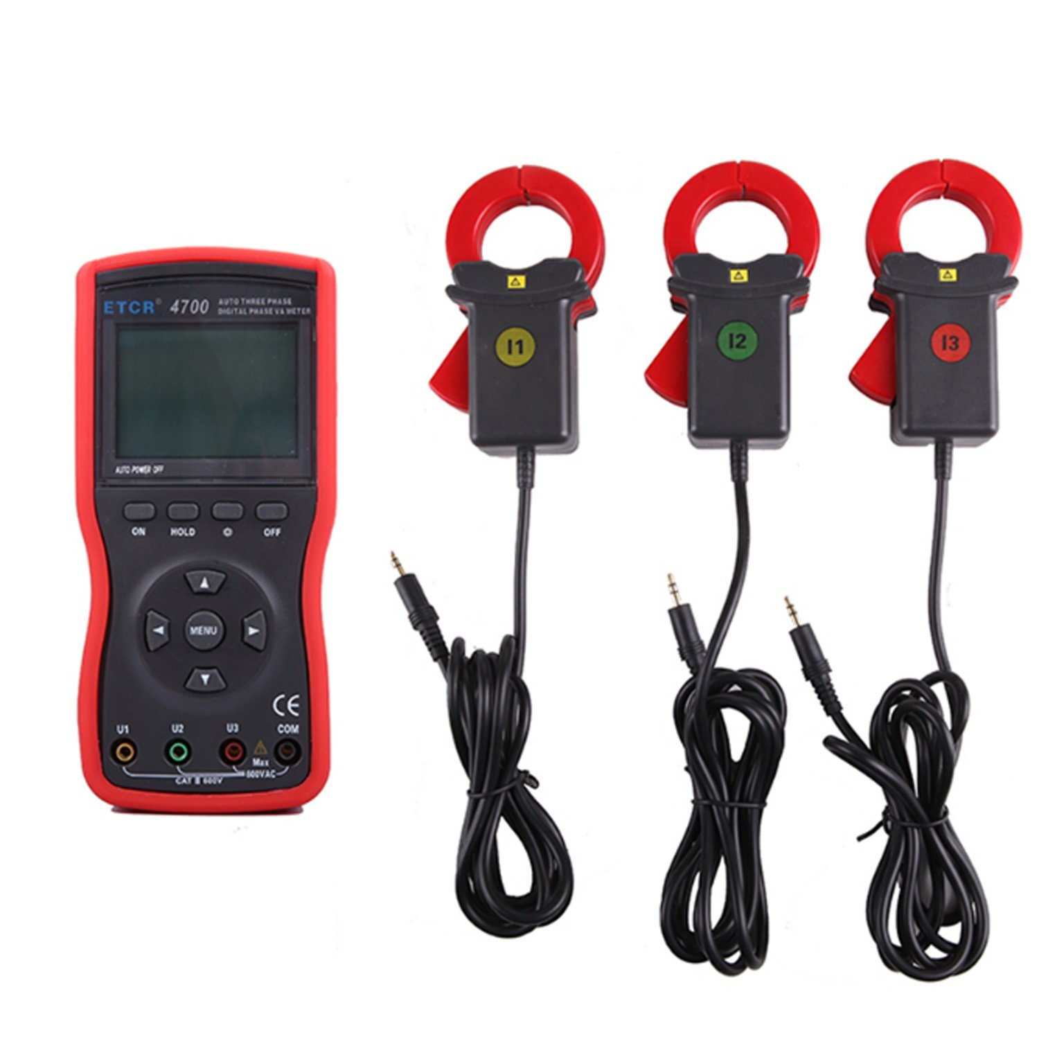 Amazon.co.jp: 電流計 デジタル位相計 電圧アンペアクランプメーター 3