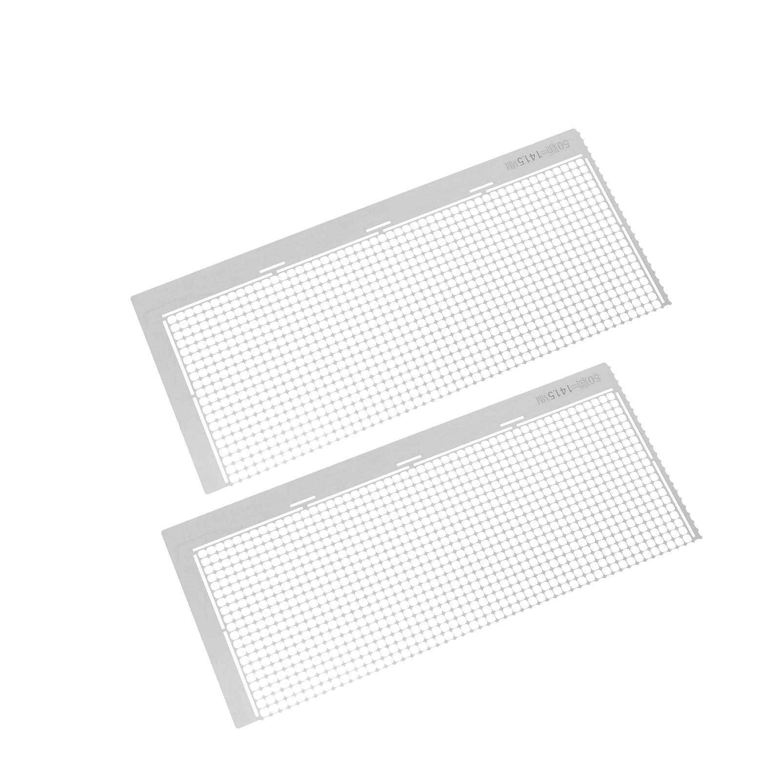 Regla de acero inoxidable para manualidades de pintura de gemas y colocación de cuentas de 2 piezas