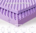 SINWEEK 2 Inch Eggshell Mattress Topper, Egg Crate Gel Memory Foam, Twin Size, Soft Mattress Pad for Back Pain Relief, Bed Topper, CertiPUR-US Certified