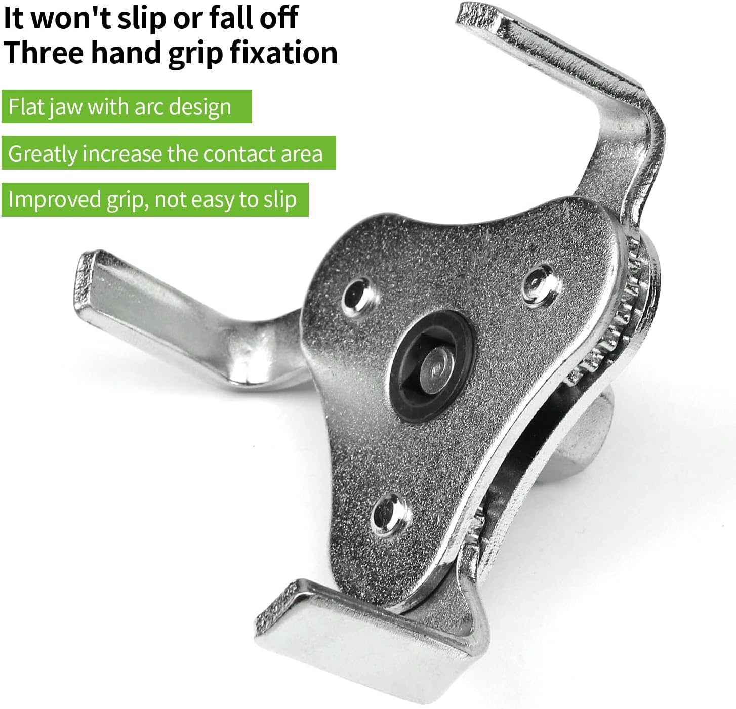 Universal Oil Filter Wrench and Adjustable 3 Jaw Oil Filter Wrench Remover Use from 2.5 inch to 4.5 inch(6.34cm to 11.42cm) with Storage Case - 3PCS