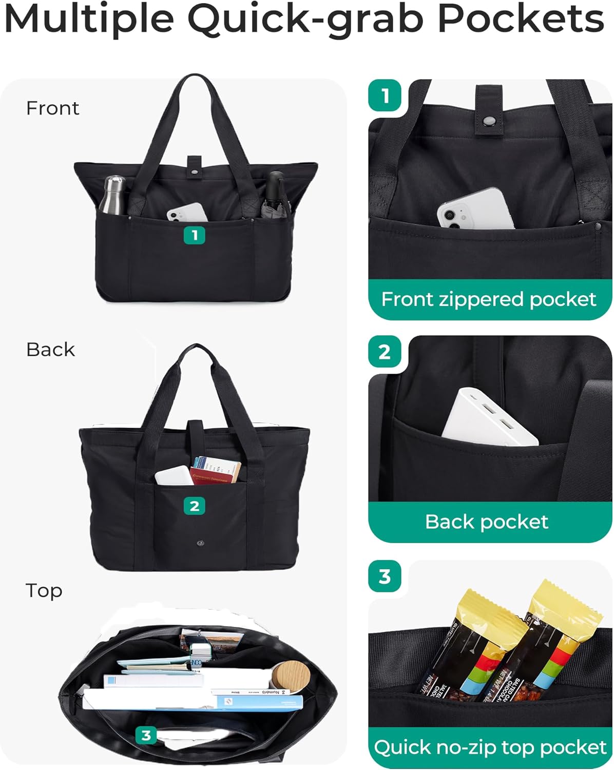 Bag Versatile Foldable Tote: Stylish Large Shoulder Bag for Work and Travel Versatile Foldable Tote: Stylish Large Shoulder Bag for Work and Travel