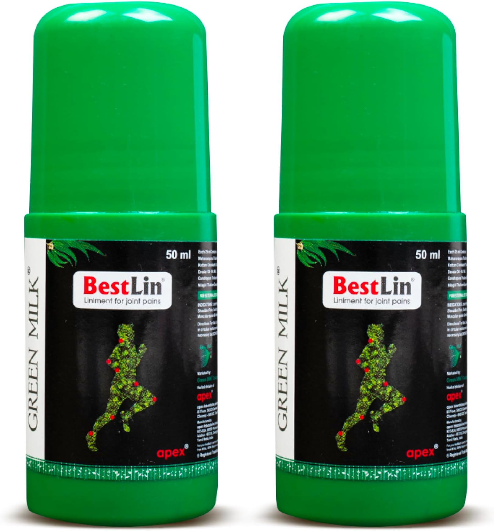 - BestLin Ayurvedic Pain Relief Roll-On Liniment for Joint & Muscle Care, 50 ml (Pack of 2)