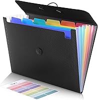 Vista 1 de SKYDUE Accordion File Organizer, Expanding File Folder with 7 Pockets, Portable Receipt Paper Bill Document Organizer, Letter/A4 Size Filing Folder