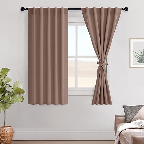 Miniatura 57 de Hiasan Cortinas opacas blancas extra anchas para dormitorio, cortinas opacas térmicas extra anchas de 72 pulgadas de largo, con pestaña trasera,